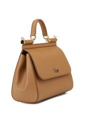 Dolce&Gabbana Large Sicily Caramel Women's Leather Bag