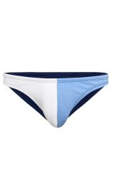 Erkek Mavi Beyaz Pamuklu Klasik Slip Külot