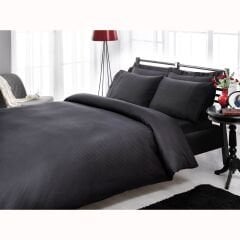 Taç Premium Basic Nevresim Takımı Stripe King Siyah
