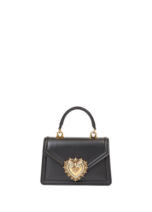 Dolce&Gabbana Devotion Black Women's Leather Shoulder Bag