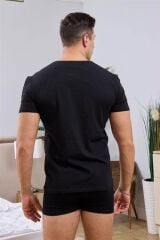 Bisiklet Yaka Siyah Erkek T-Shirt