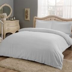 Taç Saten Basic King Size Nevresim Takımı Gri