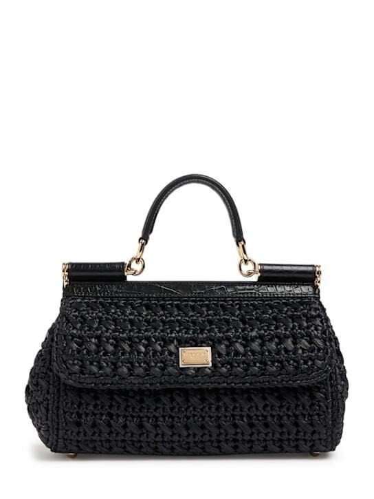 Dolce&Gabbana Medium Sicily elongated rattan bag