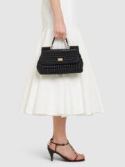 Dolce&Gabbana Medium Sicily elongated rattan bag