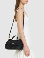 Dolce&Gabbana Medium Sicily elongated rattan bag