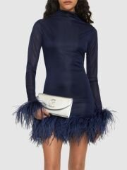 Christian Louboutin Loubi54 laminated leather clutch