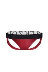 Erkek Kırmızı Deri Jockstrap