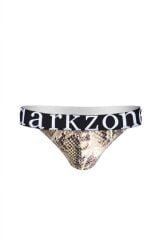 Erkek Desenli Deri Jockstrap