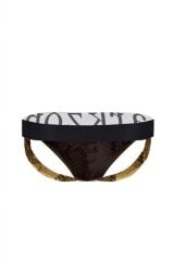 Erkek Desenli Deri Jockstrap
