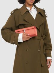 Savette Camellia smooth leather top handle bag