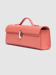 Savette Camellia smooth leather top handle bag