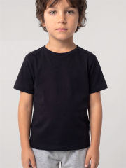 Akbeniz Erkek Çocuk Siyah Basic Kısa Kollu Şortlu Pijama Takımı