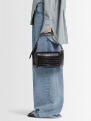 The Attico 7/7 embossed leather shoulder bag