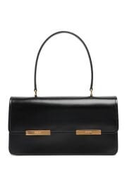 Moschino Metal Plaque leather shoulder bag