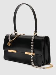 Moschino Metal Plaque leather shoulder bag
