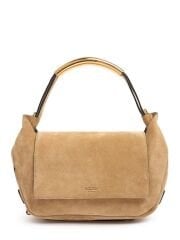 Moschino Handle Me suede shoulder bag