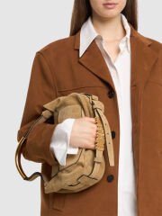 Moschino Handle Me suede shoulder bag
