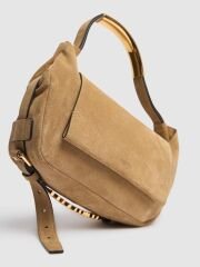 Moschino Handle Me suede shoulder bag