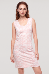 Akbeniz Kadın Kelebek Desenli Basic Gecelik - Pembe