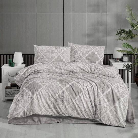 Schafer Home Mono Çift Kişilik Nevresim Takımı 4 Parça-Gri
