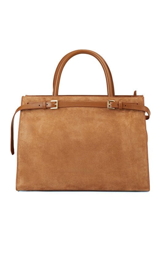 GEORGE HOGG SMART Tan Women's Suede Bag