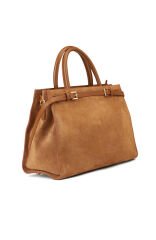 GEORGE HOGG SMART Tan Women's Suede Bag