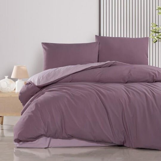 Schafer Home Mia Çift Kişilik Nevresim Takımı 4 Parça-Mürdüm