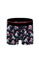 Köpek Desenli Yılbaşı Erkek Boxer (Dijital Baskılı)