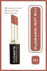 Golden Rose Pure Matte Powder Lipstick No: 121 - Pudralı Mat Ruj