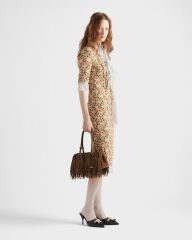 Prada Galleria Medium Tassel Suede Bag
