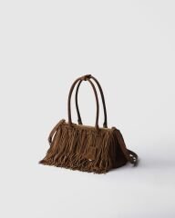 Prada Galleria Medium Tassel Suede Bag
