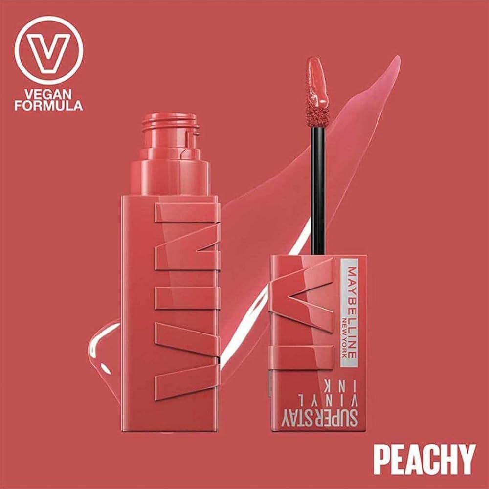 Maybelline New York Super Stay Vinyl Ink Uzun Süre Kalıcı Likit Parlak Ruj 115 Peppy