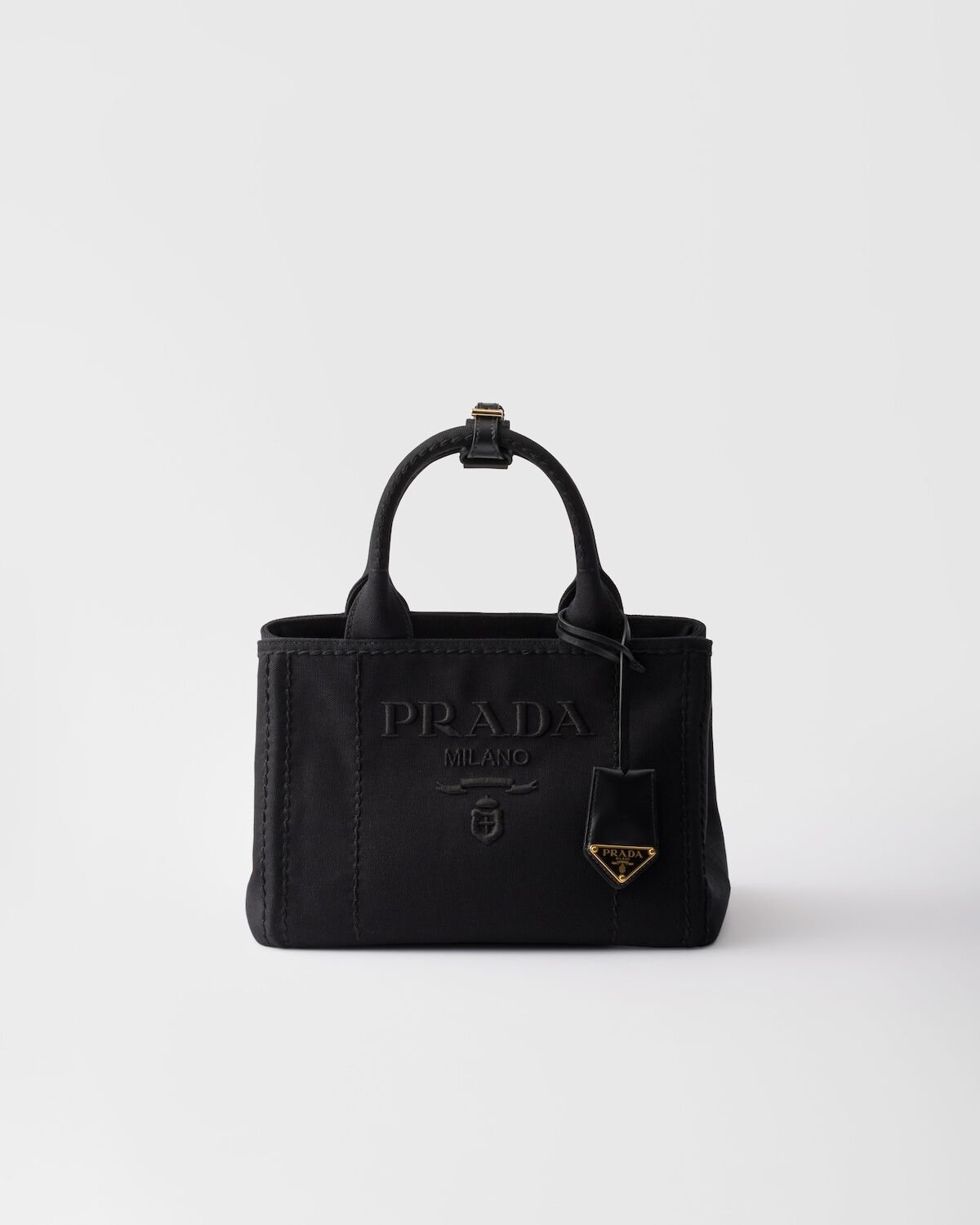 Prada Jardinière Cotton Canvas Small Tote Bag