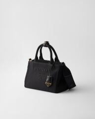 Prada Jardinière Cotton Canvas Small Tote Bag