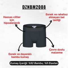 Erkek Antrasit Bambu Boxer