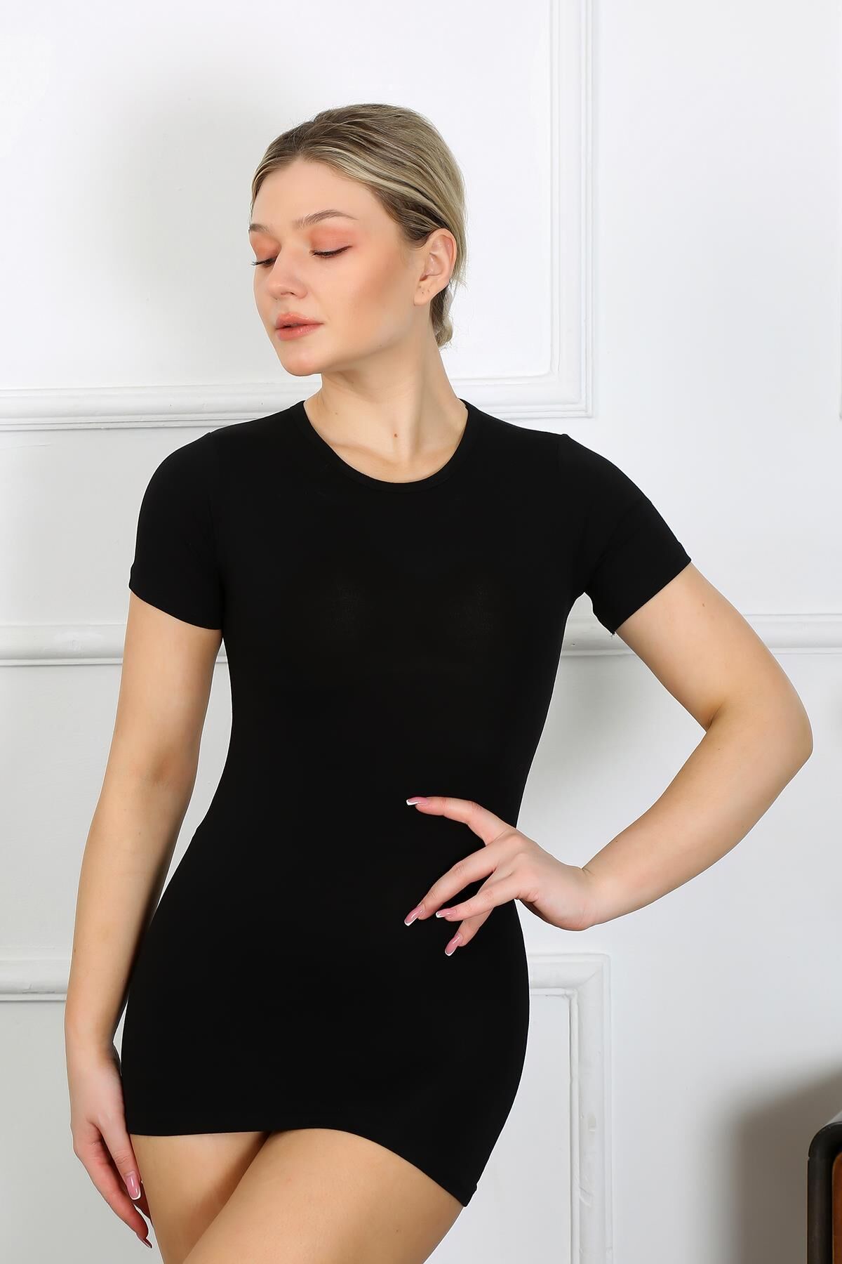 Akbeniz Bayan Kısa Kol Body 232