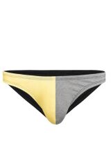 Erkek Sarı Gri Pamuklu Klasik Slip Külot S
