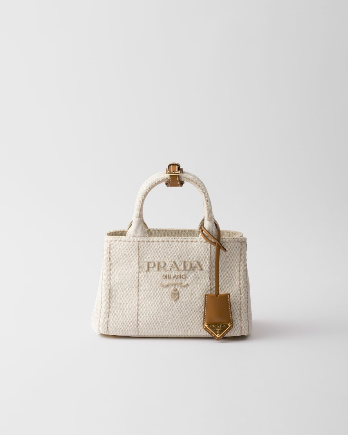 Prada Jardinière Linen Blend Mini Bag