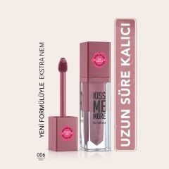 Flormar Kiss Me More Yoğun Nemlendirici Likit Mat Ruj Puslu Açık Mor