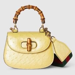 GUCCI BAMBOO 1947 OSTRICH MINI BAG