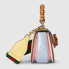 GUCCI BAMBOO 1947 OSTRICH MINI BAG