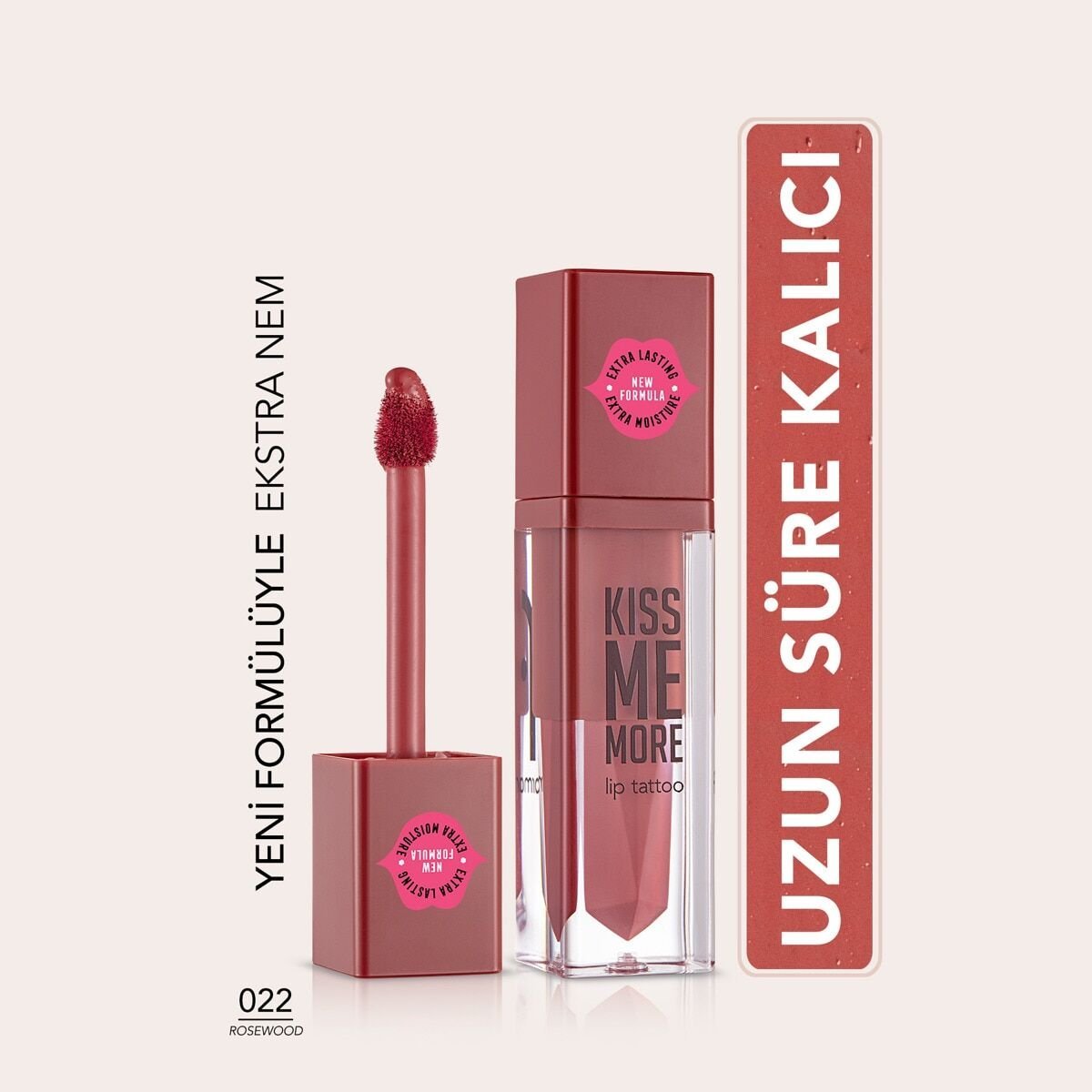 Flormar Kiss Me More Yoğun Nemlendirici Likit Mat Ruj Koyu Gül Kurusu
