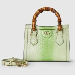 GUCCI DIANA PYTHON SMALL TOTE BAG
