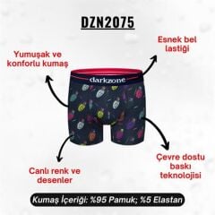 El Bombası Desenli Erkek Boxer (Dijital Baskılı)
