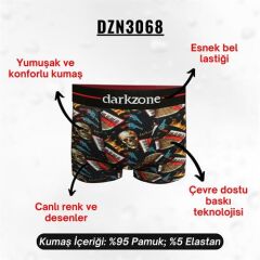 Piyano Desenli Erkek Boxer (Dijital Baskılı)