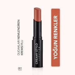 Flormar Creamy Stylo Yarı Parlak Bitişli Kremsi Ruj No: 001