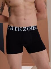 Geniş Lastikli Erkek Siyah Boxer