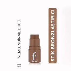Flormar To Go Yoğunluğu Ayarlanabilir & Doğal Bitişli Kremsi Stick Bronzer - 002 Biscuit
