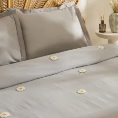 Karaca Home Liona %100 Pamuk Müslin Çift Kişilik Pike Takımı Gri