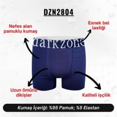 Geniş Lastikli Erkek Lacivert Boxer